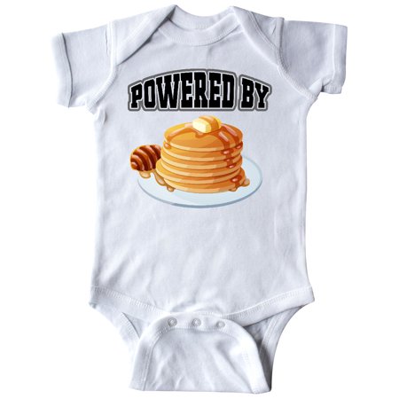 Inktastic Powered by Pancakes Gift Baby Boy or Baby Girl Bodysuit