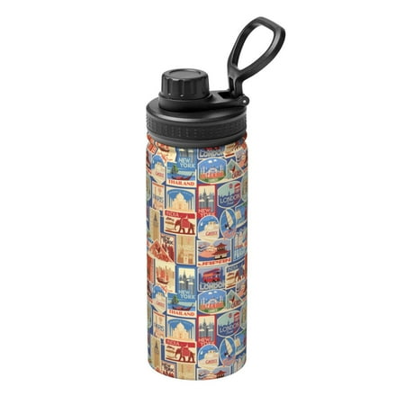 Ocsxa Set Of Travel Vintage Print 18oz Stainless Steel Water Bottle Unisex Water Bottle Insulated Sports Water Cup Flask for Cold Water Drinks/Sports/Travel/Car/School
Ocsxa Set Of Travel Vintage Print 18oz Stainless Steel Water Bottle Unisex Water Bottle Insulated Sports Water Cup Flask for Cold Water Drinks/Sports/Travel/Car/School