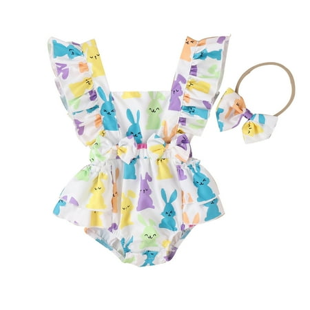 Toddler Girls Clothing Set Easter Sleeveless Cartoon Rabbit Prints Cute Romper Bodysuit For Babys Clothes With Headbands
Toddler Girls Clothing Set Easter Sleeveless Cartoon Rabbit Prints Cute Romper Bodysuit For Babys Clothes With Headbands
