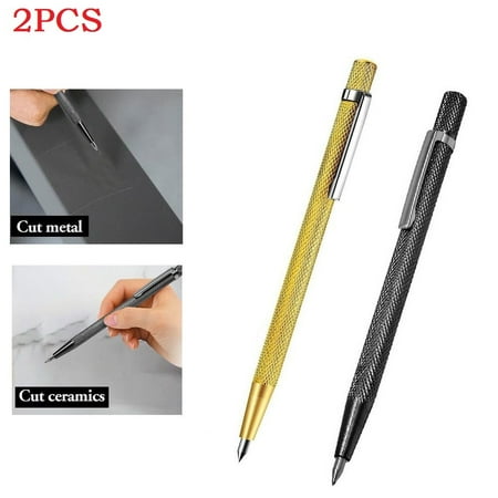 Leke 2PCS Tungsten Carbide Tip Scriber Pen Marking Engraving Pen Ceramic Wood Carving