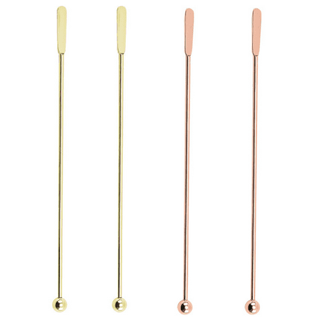 4 Pcs Stainless Steel Coffee Beverage Stir Sticks Cocktail Stirrers Drink Swizzle Stick Swizzle Stick Picks Tools Gold + Rose Gold
4 Pcs Stainless Steel Coffee Beverage Stir Sticks Cocktail Stirrers Drink Swizzle Stick Swizzle Stick Picks Tools Gold + Rose Gold