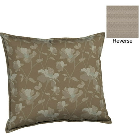Better Homes and Gardens Outdoor Reversible Deep Seat Pillow Back, Neutral Floral Trellis