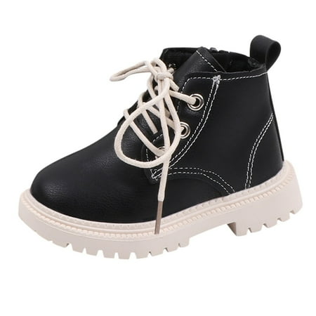 Children Kid Baby Girls Boys Ankle Sport Zip Short Boots Bootie Casual Shoes