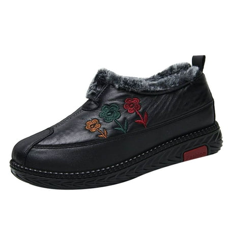 QYZEU Womens Snow Boots Short Bog Boots Fashion Winter Women Snow Boots Flat Bottom Non Slip Waterproof Upper Round Toe Solid Color Flower Embroidery Plush for Warm And Comfort
QYZEU Womens Snow Boots Short Bog Boots Fashion Winter Women Snow Boots Flat Bottom Non Slip Waterproof Upper Round Toe Solid Color Flower Embroidery Plush for Warm And Comfort