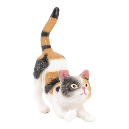 1Pc Emulation Cat Model Decor Ornament Plastic Model Ornament