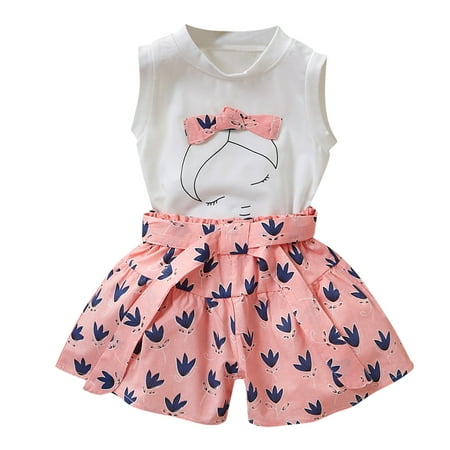 XINSHIDE Toddler Kids Baby Girls Set Sleeveless Cartoon Bow Tee T-Shirt Tops + Floral Shorts 2Pcs Outfits Clothes Set Baby Clothing
XINSHIDE Toddler Kids Baby Girls Set Sleeveless Cartoon Bow Tee T-Shirt Tops + Floral Shorts 2Pcs Outfits Clothes Set Baby Clothing