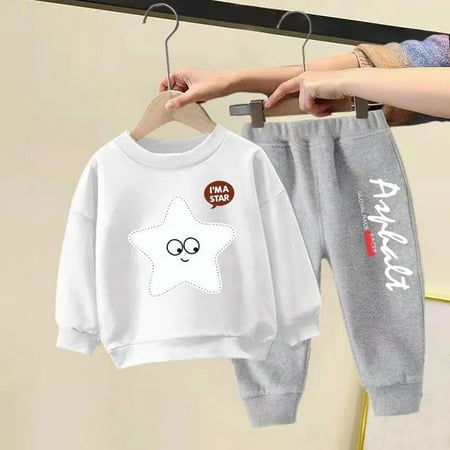 Tdoqot Toddler Boys Girls Sweatsuits- Casual Long Sleeve Warm Fleece Tops and Pants Outfits Set White Size 5 T
Tdoqot Toddler Boys Girls Sweatsuits- Casual Long Sleeve Warm Fleece Tops and Pants Outfits Set White Size 5 T