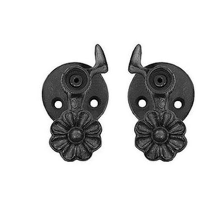 John Wright 88-202 Pair of Cast Iron Sun Flower Shutter Dogs - Post Mounted