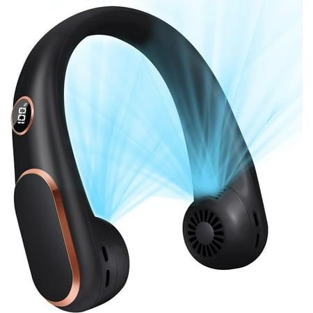 Neck Fan Neck Fans Portable Rechargeable with LED Display Bladeless Neck Fan with Strong Wind for Women and Men Personal Fan for Outdoor Travel and Indoor (Black)
Neck Fan Neck Fans Portable Rechargeable with LED Display Bladeless Neck Fan with Strong Wind for Women and Men Personal Fan for Outdoor Travel and Indoor (Black)