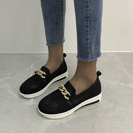 XIAQUJ Ladies Fashion Solid Color Mesh Metal Chain Decorative Thick Soled Casual Sneakers Women s Fashion Sneakers Black 8(40)
XIAQUJ Ladies Fashion Solid Color Mesh Metal Chain Decorative Thick Soled Casual Sneakers Women s Fashion Sneakers Black 8(40)