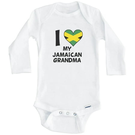 I Heart My Jamaican Grandma Jamaica Flag One Piece Baby Bodysuit (Long Sleeve) 6-9 Months White
I Heart My Jamaican Grandma Jamaica Flag One Piece Baby Bodysuit (Long Sleeve) 6-9 Months White