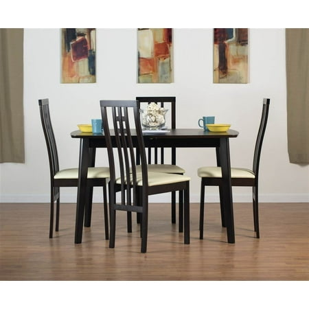 Dayton Dining Table Set with District-2 Dining Chairs in Coffee