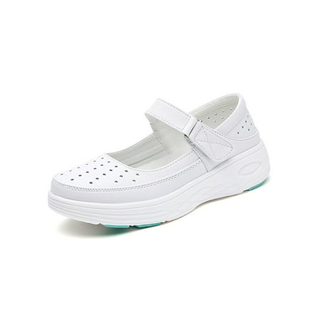 Gomelly Womens Nurse Shoes Anti-Slip Casual Shoe Comfort Flats Soft Sole Mary Jane Sandals Ladies Women White Hollow Out 4.5
Gomelly Womens Nurse Shoes Anti-Slip Casual Shoe Comfort Flats Soft Sole Mary Jane Sandals Ladies Women White Hollow Out 4.5
