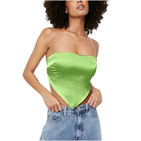 CYMMPU Women Clothing Women s Sleeveless Sexy Bustier Bandage Round Neck Tank Slim Fit Crop Tops Summer Shirts Cami Solid Cropped Tank Green 
CYMMPU Women Clothing Women s Sleeveless Sexy Bustier Bandage Round Neck Tank Slim Fit Crop Tops Summer Shirts Cami Solid Cropped Tank Green