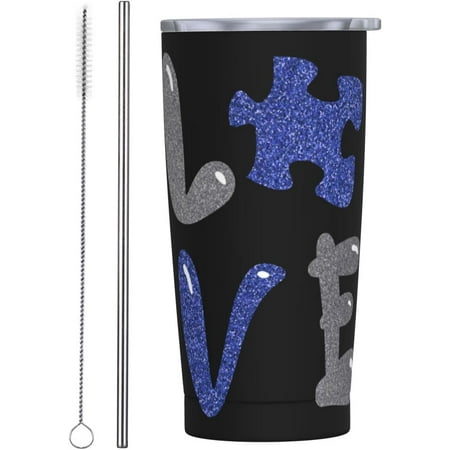 Funny Tumblers Love Autism Awareness Ribbon Stainless Steel Mug 304 Stainless Steel Car Water Cup With Straw 20 Oz 600ml Adult Youth Man Woman Drinking Glass
Funny Tumblers Love Autism Awareness Ribbon Stainless Steel Mug 304 Stainless Steel Car Water Cup With Straw 20 Oz 600ml Adult Youth Man Woman Drinking Glass