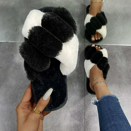 CoCopeaunt New Warm Fluffy Slippers Women Winter House Fluffy Fur Slippers Home Slides Flat Fashion Indoor Flip Flops Shoes Ladies
CoCopeaunt New Warm Fluffy Slippers Women Winter House Fluffy Fur Slippers Home Slides Flat Fashion Indoor Flip Flops Shoes Ladies
