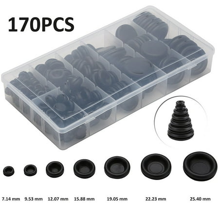 BAMILL 170pcs Assorted Rubber Blanking Grommets Set Open/Closed Blind Plug Wiring Bung
BAMILL 170pcs Assorted Rubber Blanking Grommets Set Open/Closed Blind Plug Wiring Bung