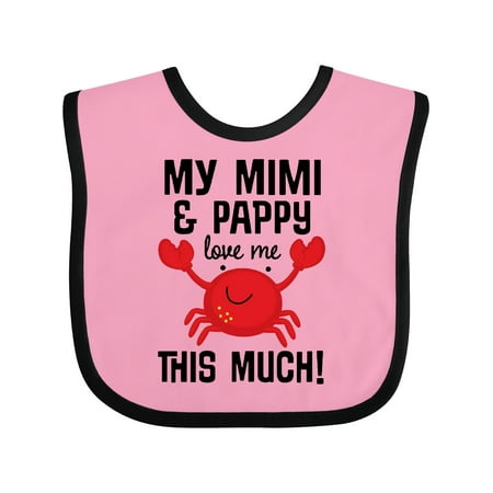 Inktastic Mimi and Pappy Love Me Gift Baby Boy or Baby Girl Bib