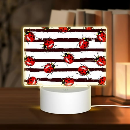 Salelf Ladybugs on Black and White Striped1 LED Light Base with Clear Acrylic Sheet 3D Night LED Lamp Display Base USB Cable for Living Room Bedroom Room Bar Gift Lamp
Salelf Ladybugs on Black and White Striped1 LED Light Base with Clear Acrylic Sheet 3D Night LED Lamp Display Base USB Cable for Living Room Bedroom Room Bar Gift Lamp