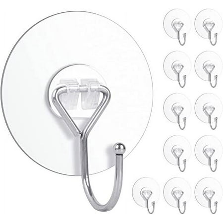 esafio Large Adhesive Hooks Wall Hooks 12Pack Rustproof and Waterproof for Heavy Duty Hanging Reusable Utility Hooks 22Ib(Max) for Kitchen Bathroom Home Office and Ceiling
esafio Large Adhesive Hooks Wall Hooks 12Pack Rustproof and Waterproof for Heavy Duty Hanging Reusable Utility Hooks 22Ib(Max) for Kitchen Bathroom Home Office and Ceiling