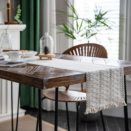 Zhuge table flag cotton linen splicing solid color woven tassel natural material table flag desktop decoration (white 160 * 30cm)
Zhuge table flag cotton linen splicing solid color woven tassel natural material table flag desktop decoration (white 160 * 30cm)