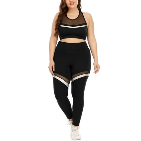 Women Workout Sets 2 Pieces Suits High Waisted Yoga Leggings With Stretch Sports Bra Tracksuits Active Set