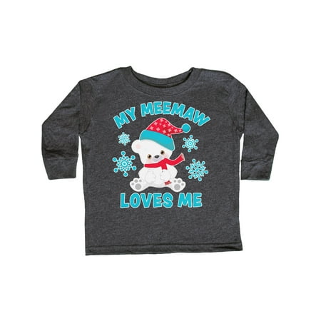 Inktastic Polar Bear My Meemaw Loves Me in Santa Hat with Snowflakes Gift Toddler Boy or Toddler Girl Long Sleeve T-Shirt
Inktastic Polar Bear My Meemaw Loves Me in Santa Hat with Snowflakes Gift Toddler Boy or Toddler Girl Long Sleeve T-Shirt