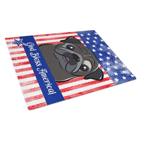 Caroline s Treasures God Bless Flag with Black Pug Glass Cutting Board Large
Caroline s Treasures God Bless Flag with Black Pug Glass Cutting Board Large