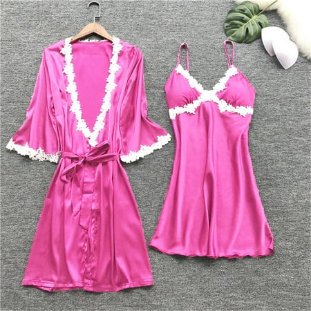Pxiakgy lingerie for women Women Lace Lingerie Nightwear Underwear Sleepwear Dress 5PC Suit Hotpink + 3XL
Pxiakgy lingerie for women Women Lace Lingerie Nightwear Underwear Sleepwear Dress 5PC Suit Hotpink + 3XL