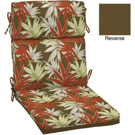 Better Homes and Gardens Dining Chair Outdoor Cushion, Leaf Print
