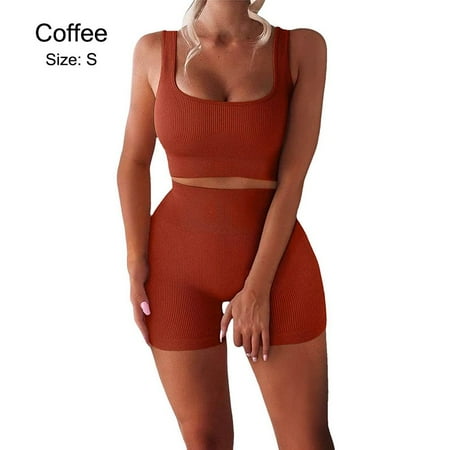 2 Piece Fashion High Waist Ribbed Crop Tank Seamless Workout Sets Workout Sets for Women Yoga Sets Sport Bra COFFEE S
2 Piece Fashion High Waist Ribbed Crop Tank Seamless Workout Sets Workout Sets for Women Yoga Sets Sport Bra COFFEE S