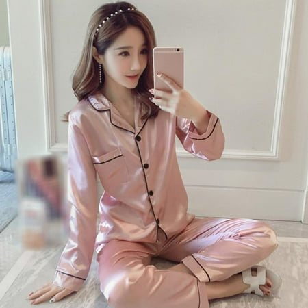 BRAND FACTORY PRICE!Women Homewear Set Spring Summer Long Sleeve Shirt with Long Pants Nightwear Soft 2 Piece Set Sleepwear Pajamas
BRAND FACTORY PRICE!Women Homewear Set Spring Summer Long Sleeve Shirt with Long Pants Nightwear Soft 2 Piece Set Sleepwear Pajamas
