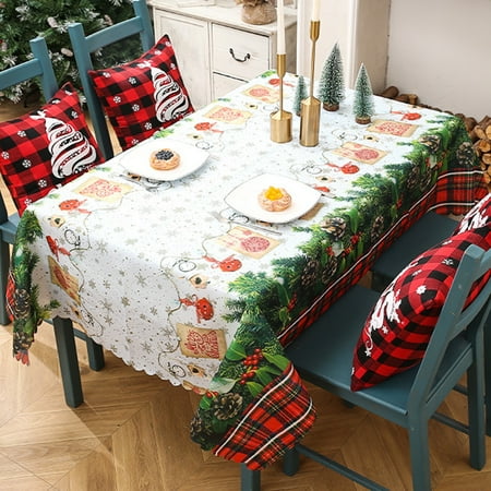 GXSR Christmas Tablecloth Disposable Plastic Rectangle Xmas Picnic Table Cover Christmas Pattern Printed Dining Table Cloth
GXSR Christmas Tablecloth Disposable Plastic Rectangle Xmas Picnic Table Cover Christmas Pattern Printed Dining Table Cloth