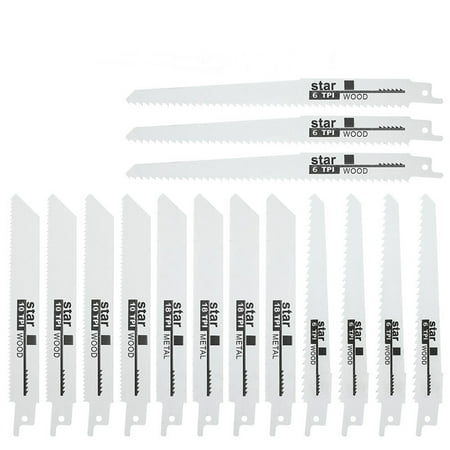 15 Pcs Reciprocating Saw Blades Wood Pruning Saber Saw Handsaw Multi Saw Blade for Cutting Wood Metal PVC Tube Power
15 Pcs Reciprocating Saw Blades Wood Pruning Saber Saw Handsaw Multi Saw Blade for Cutting Wood Metal PVC Tube Power