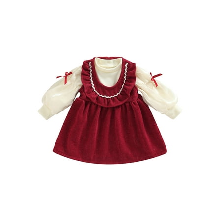 Ma&Baby Toddler Baby Girl Christmas Clothes Set Long Sleeve Round Neck Tops + Sleeveless Ruffled A-Line Dress
Ma&Baby Toddler Baby Girl Christmas Clothes Set Long Sleeve Round Neck Tops + Sleeveless Ruffled A-Line Dress