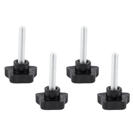 4X M8 x 40mm Screws Star Head Wing Screw Clamp Knob Handle Black