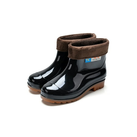 Ritualay Mens Rain Boots Removable Cotton Lining Garden Shoes Pull On Waterproof Bootie Comfort Slip Resistant Work Boot Walking Wet Weather Warm Outdoor Black 6.5
Ritualay Mens Rain Boots Removable Cotton Lining Garden Shoes Pull On Waterproof Bootie Comfort Slip Resistant Work Boot Walking Wet Weather Warm Outdoor Black 6.5