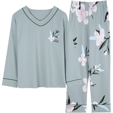 QWZNDZG Pajamas Women Autumn Winter Pajama set Floral Printing Elegant Sleepwear Cotton Womens Pijama set Lady Loungewear (Color : A Size : Medium code)
QWZNDZG Pajamas Women Autumn Winter Pajama set Floral Printing Elegant Sleepwear Cotton Womens Pijama set Lady Loungewear (Color : A Size : Medium code)