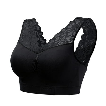 Women Sexy V Neck Lace Bras Push Up Padded Bra Seamless Comfortable Bralette Sports Sleep Bra Black M
Women Sexy V Neck Lace Bras Push Up Padded Bra Seamless Comfortable Bralette Sports Sleep Bra Black M