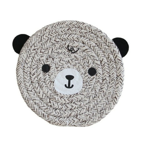 Tea Coaster Non-slip Decorative Anti-scalding Round Cartoon Bear Hand-Woven Cotton Rope Placemat for Home
Tea Coaster Non-slip Decorative Anti-scalding Round Cartoon Bear Hand-Woven Cotton Rope Placemat for Home