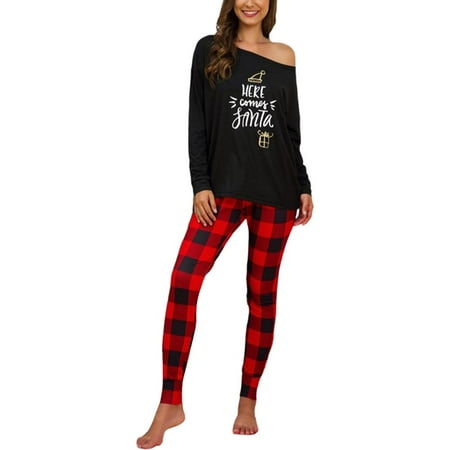 Christmas Pajamas Set Matching Christmas Pjs Set Holiday Pajamas for Women Reindeer Sleepwear Nightgown