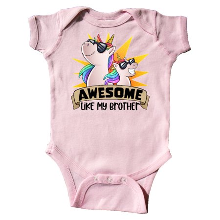 Inktastic Awesome Like My Brother Cute Unicorn Family in Sunglasses Gift Baby Boy or Baby Girl Bodysuit
Inktastic Awesome Like My Brother Cute Unicorn Family in Sunglasses Gift Baby Boy or Baby Girl Bodysuit