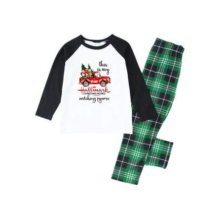Liliz Christmas Pajamas for Family Long Sleeve Letter Print Raglan Tops + Plaid Pants Set
Liliz Christmas Pajamas for Family Long Sleeve Letter Print Raglan Tops + Plaid Pants Set