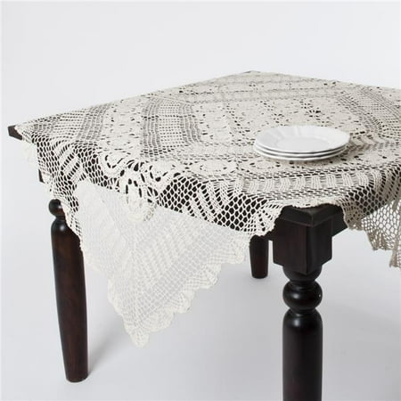 SARO 869.E36S 36 in. Square Handmade Crochet Cotton Lace Table Linens - Ecru
SARO 869.E36S 36 in. Square Handmade Crochet Cotton Lace Table Linens - Ecru