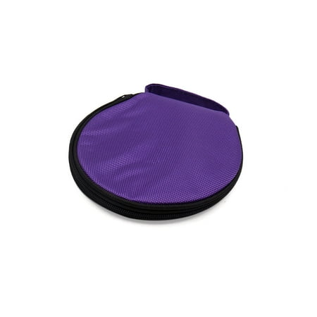 Car Oxford Fabric Zipper Closure 20 Capacity CD Storage Holder Organizer Purple
