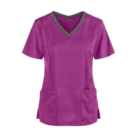 Women Scrubs Top Nurses Clothing Working Uniform Top Care Workwear Short Sleeve V-Neck Pocket Printed T-Shirt Fashion Tops
Women Scrubs Top Nurses Clothing Working Uniform Top Care Workwear Short Sleeve V-Neck Pocket Printed T-Shirt Fashion Tops