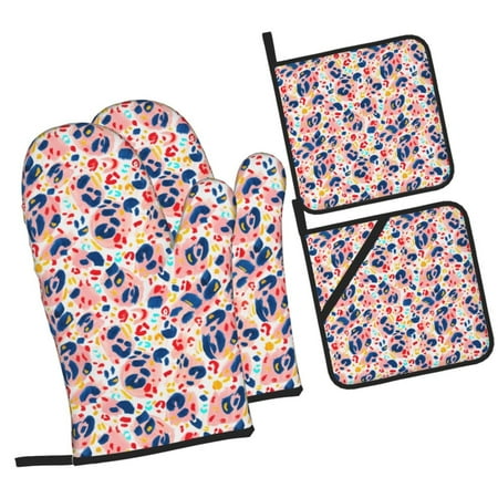 Tebeau Abstract Leopard Print Print 4 Pcs Oven Mitts and Pot Holders 500°F High Heat Resistant Kitchen Oven Mitts with Pot holders Long Oven Mitts for Baking and Cooking
Tebeau Abstract Leopard Print Print 4 Pcs Oven Mitts and Pot Holders 500°F High Heat Resistant Kitchen Oven Mitts with Pot holders Long Oven Mitts for Baking and Cooking