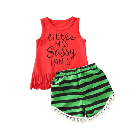 Bagilaanoe 2PCS Toddler Infant Baby Girl Casual Clothes Sleeveless Tops little Miss Sassy Letter Tank Vest Tassel Shorts Pants Outfits 1-6Y
Bagilaanoe 2PCS Toddler Infant Baby Girl Casual Clothes Sleeveless Tops little Miss Sassy Letter Tank Vest Tassel Shorts Pants Outfits 1-6Y