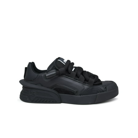 DOLCE & GABBANA SNEAKER PORTOFINO IN PELLE NERA