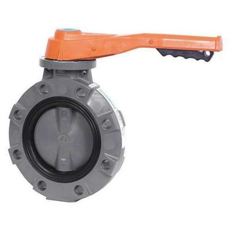 HAYWARD BYV14025A0NL000 Butterfly Valve, PVC/PP, Nitrile, 2.5in, LVR
